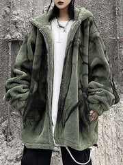 Tie-Dyed Hooded Zipper Coat