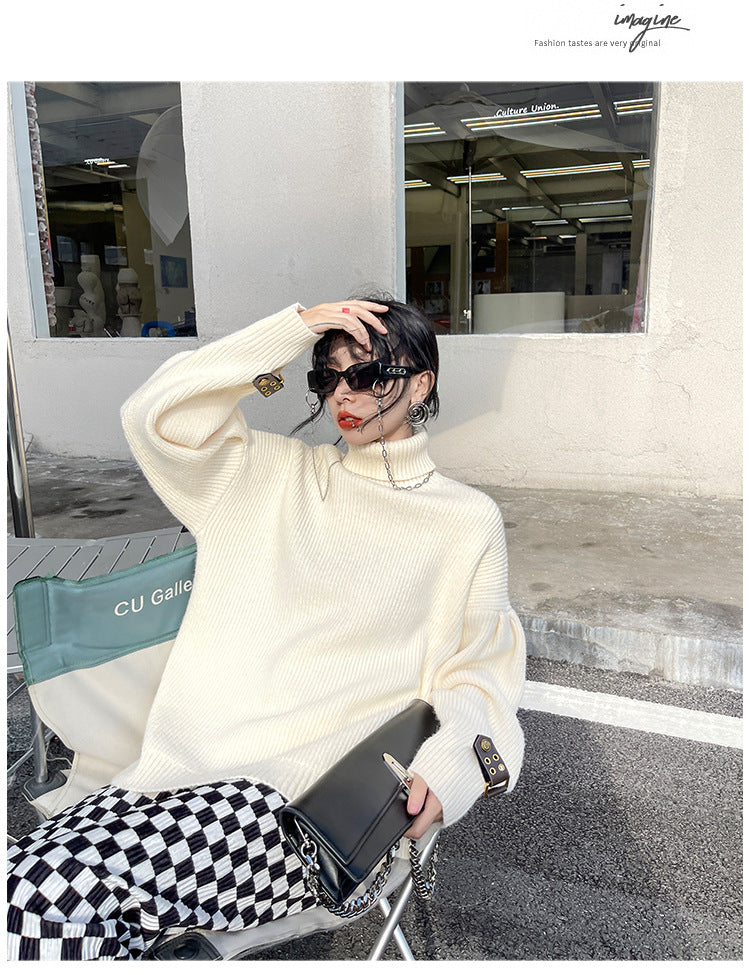 Urban Loose Lantern Sleeve Knit Sweater