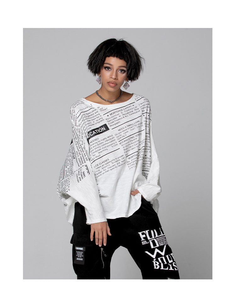 Letter Print Loose T-Shirt