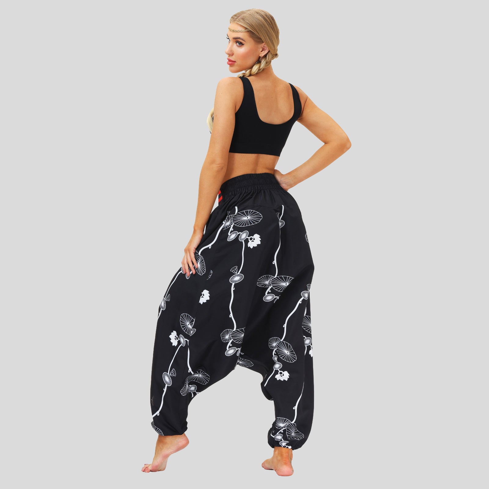 Digital Print Lantern Loose Casual Pants