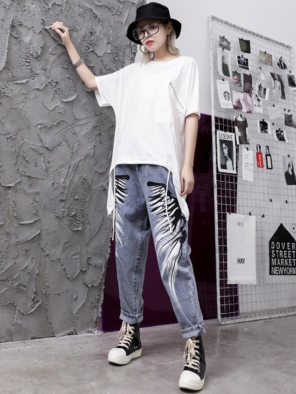 Street Style Printed Harem pants Jean Pants