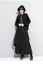 Zipper Casual Batwing Sleeves Coat