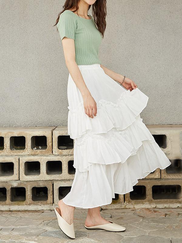 Vintage Summer Tiered Skirt