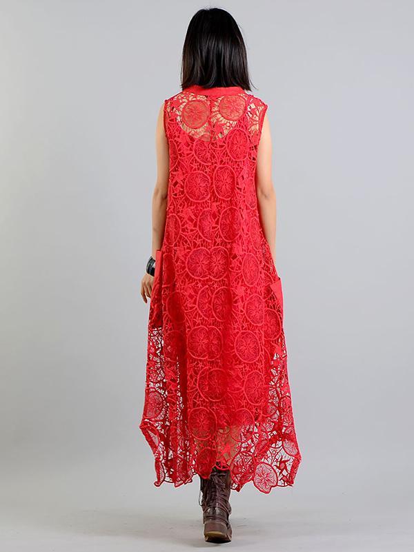 Pure Color Eugenia Embroidered two-pieces A-Line Long Dress