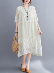 Original Split-Joint Hollow Lace Dress