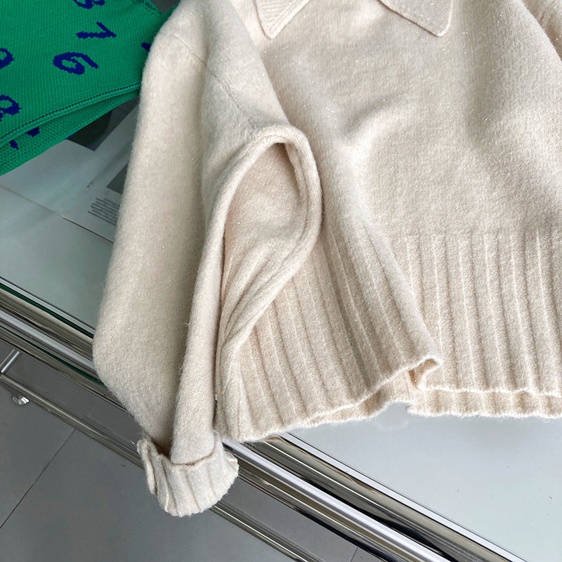 Simple Solid Color Turtleneck Sweater