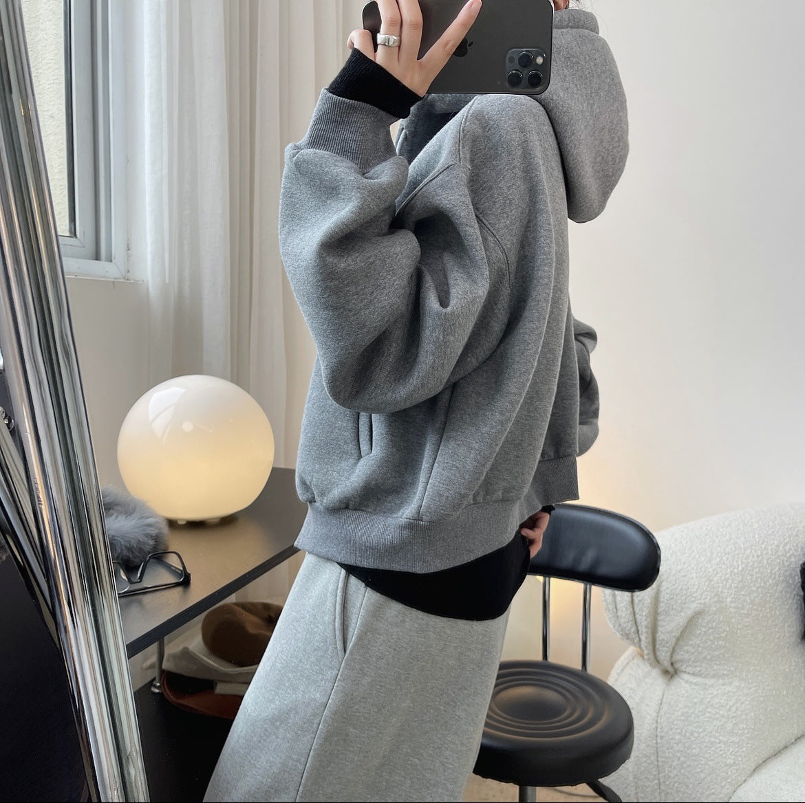 Casual Thicken Solid Color Zipper Sport Outwear