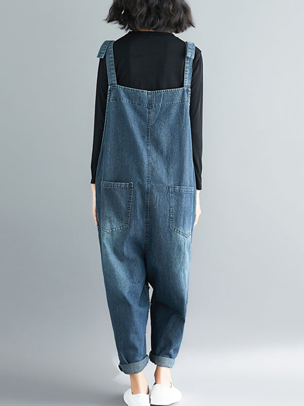 Original With Pocket Denim Jumpsuits