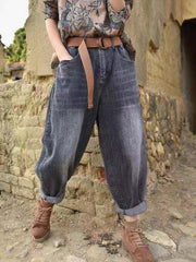 Loose Washable Casual Jean Pants