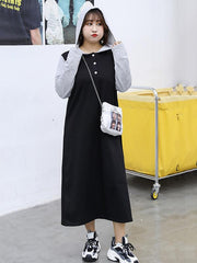 Casual Hooded Split-joint Long Dress