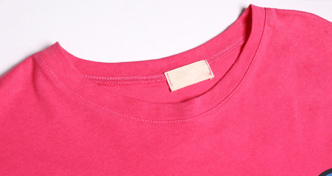 Women Loose Slimming Smiley Face Print Short Sleeve T-Shirt