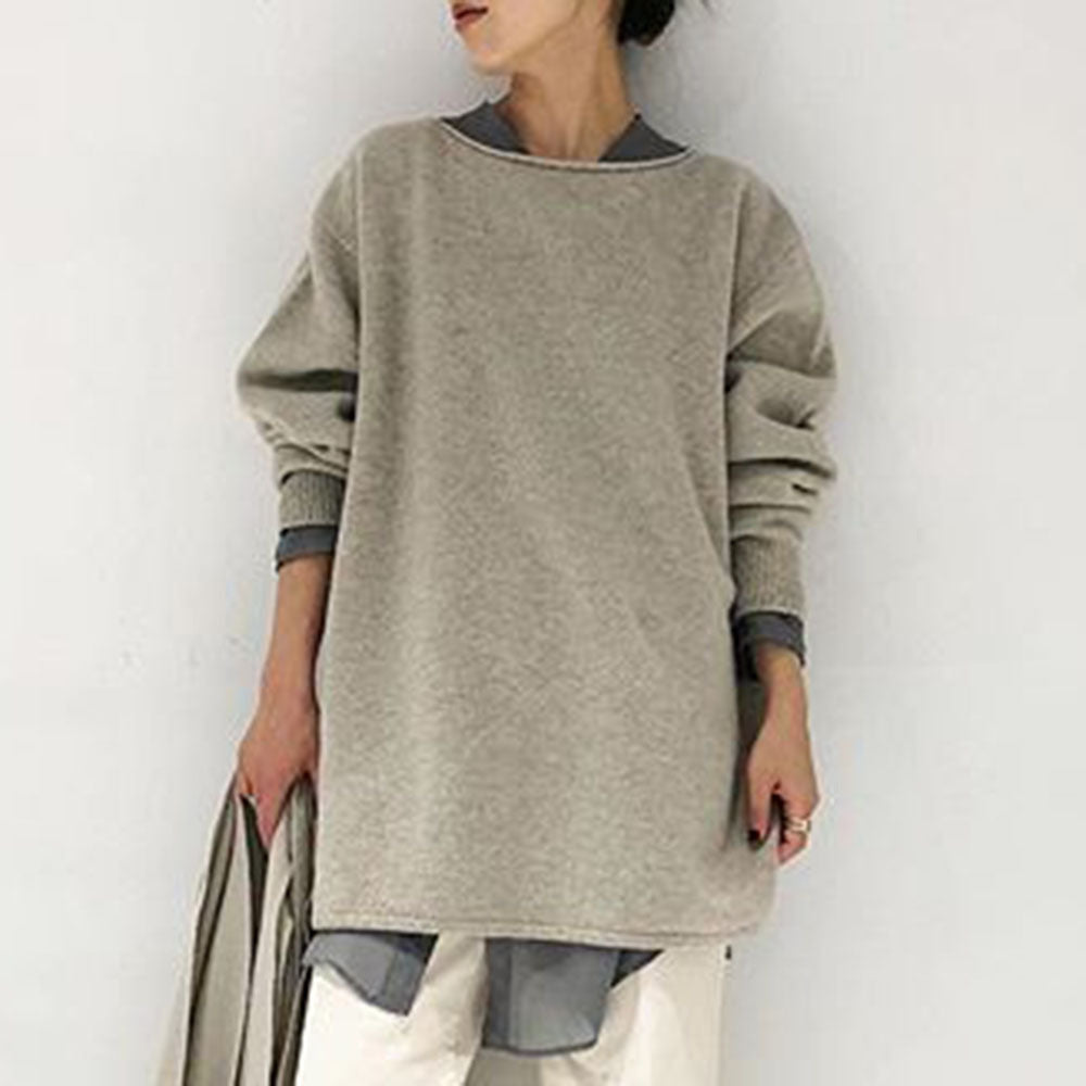 Asymmetric Loose Casual Sweatshirt Top