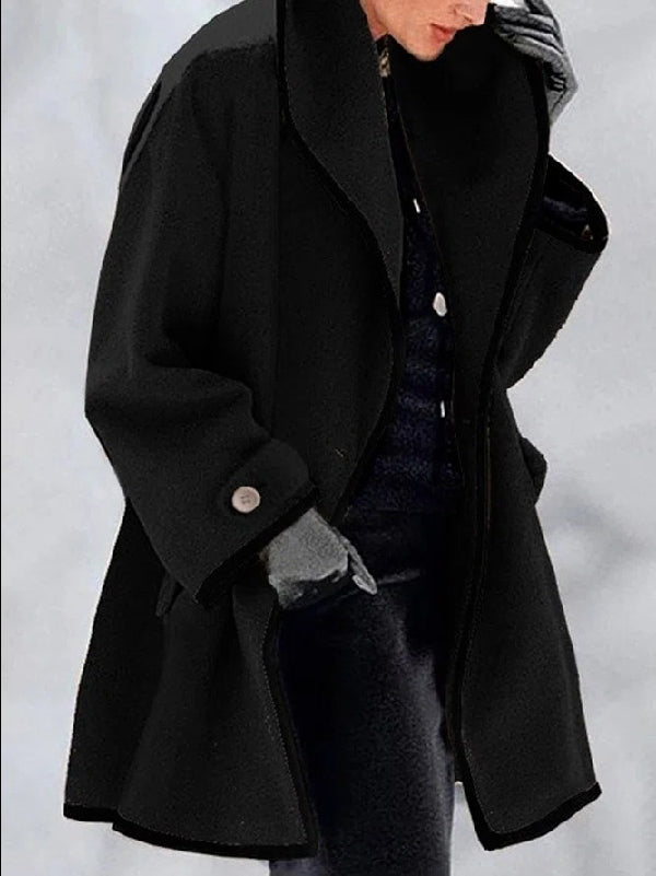 Urban Long Sleeves Buttoned Stand Collar Coats Outerwear