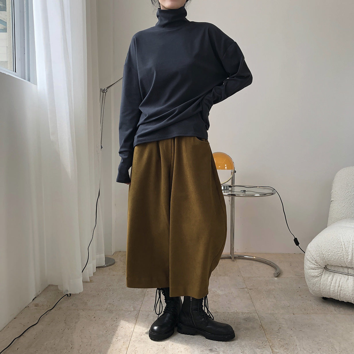 Simple Solid Color Loose T-Shirt Top