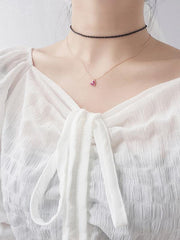 Fashion Heart Silvering Necklace