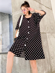 Original Polka-Dot Bishop Sleeve Dress