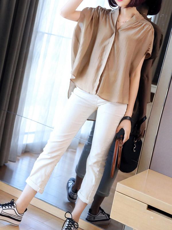 Loose V-Neck Soft Comfortable Cool Shirts