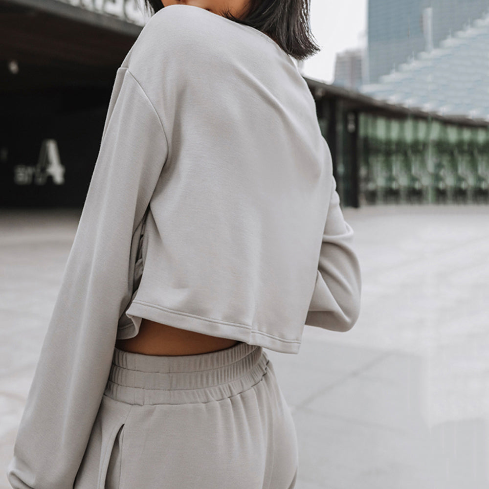 Two-Piece Sports And Casual Sweatshirt Suit
