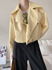 Casual Versatile High Waist Short Coat