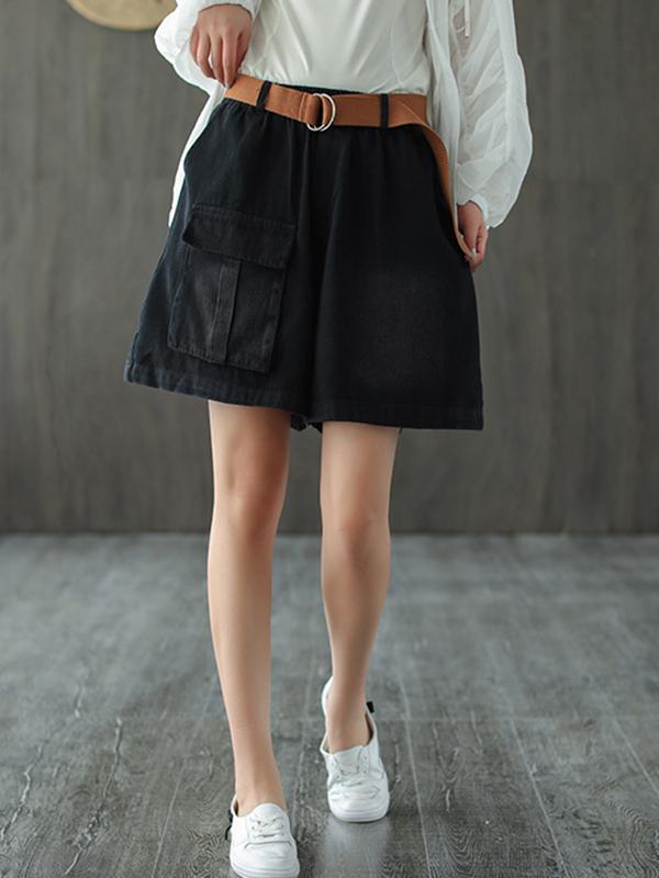 Vintage Baggy Patch Pockets Shorts