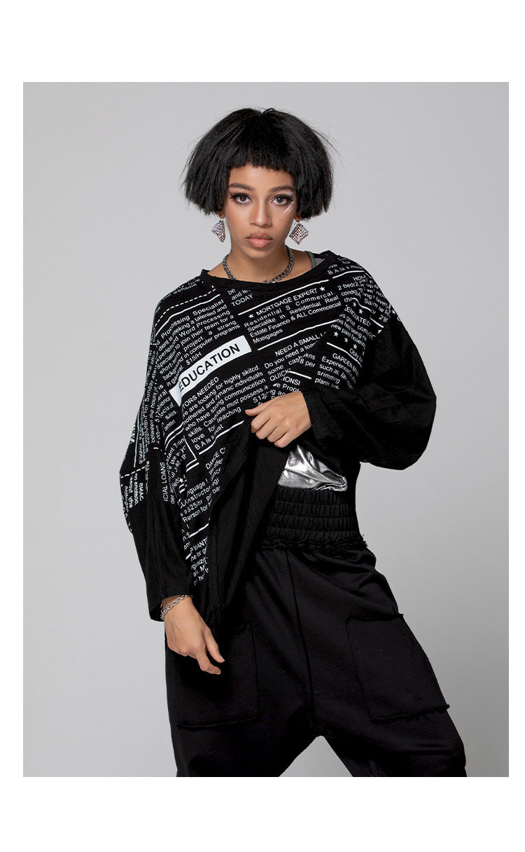 Letter Print Loose T-Shirt