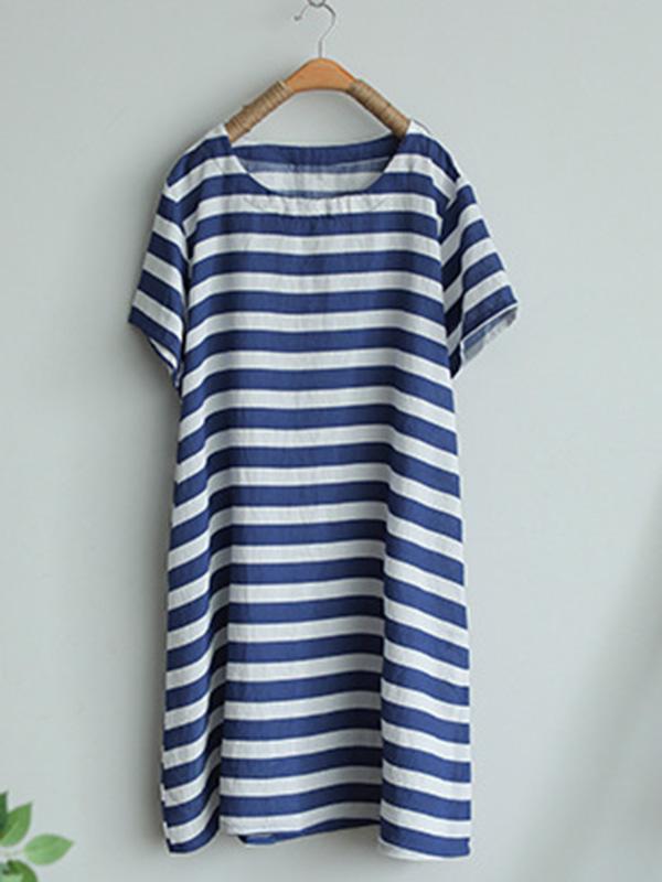 Original Stripe Round-Neck Dress