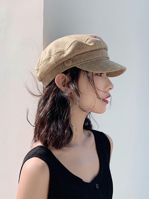 Elegant Linen Simple Beret