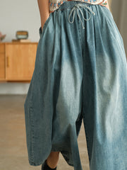 Elastic Waist Comfortable Simple Loose Casual Pants