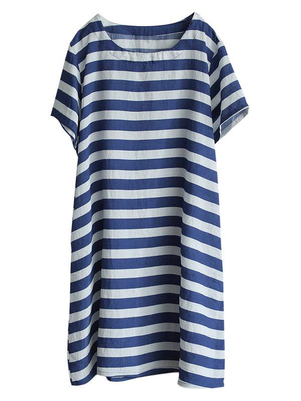 Original Stripe Round-Neck Dress