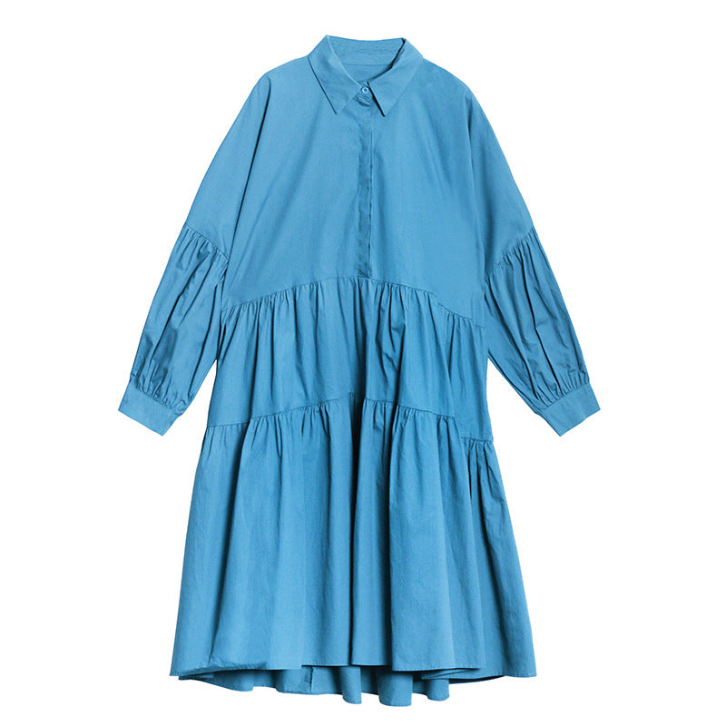 Retro Long Sleeves A-Line Midi Dress
