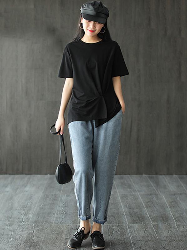 Loose Simple Comfortable Jean Harem Pants