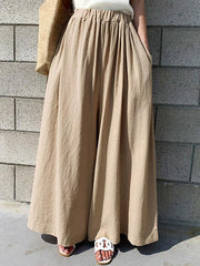 Loose Wide-leg Linen Pants