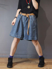 Fashion Plus Size Loose Denim Shorts Pants