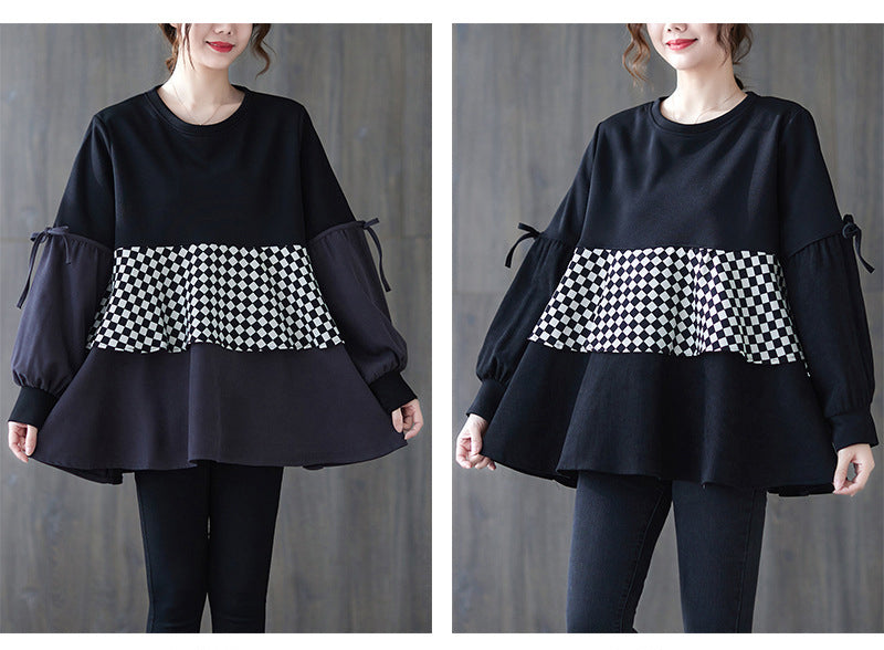 Round Neck Patchwork T-Shirt