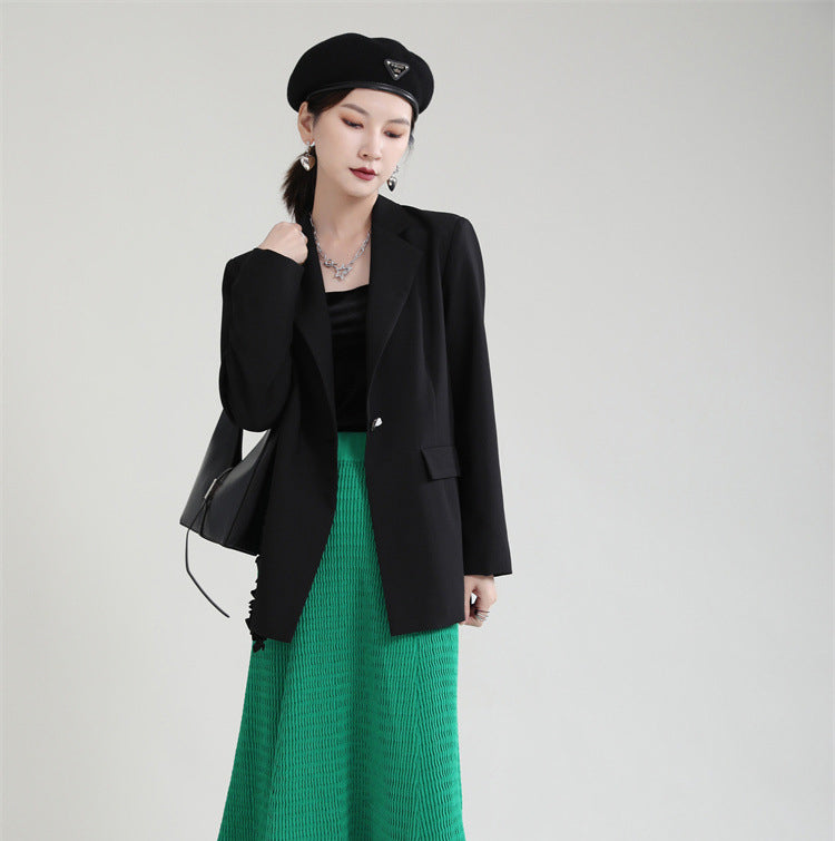 Stitching Long Sleeve Suit Outwear