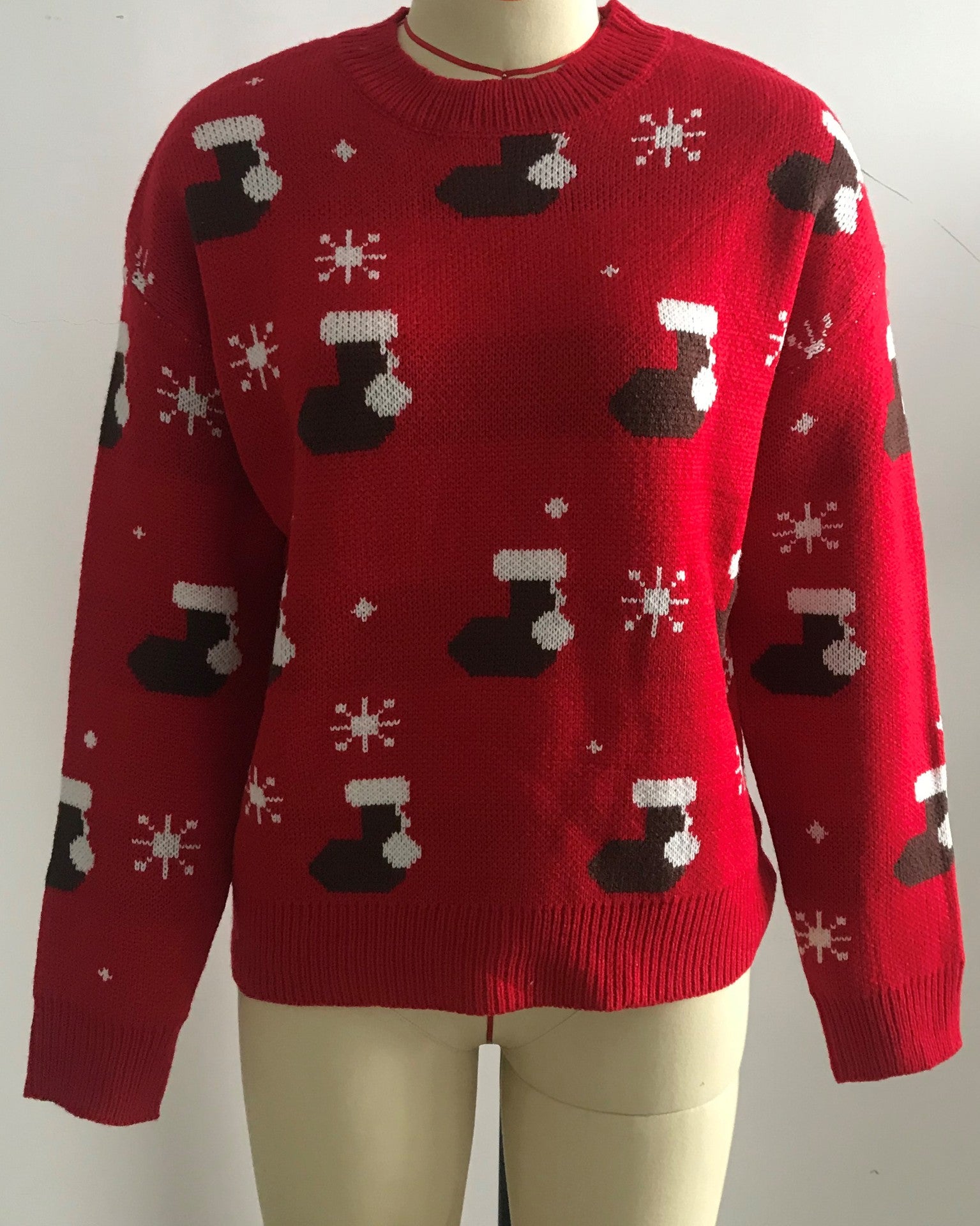 Christmas Printed Loose Knitted Sweater