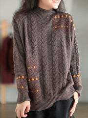 Women Retro Loose Casual Sweater