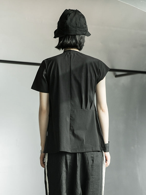 Original Solid Split-Joint T-Shirts Tops