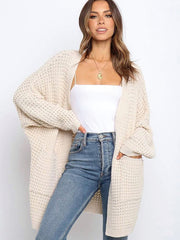 Loose Solid Color Sweater Outerwear