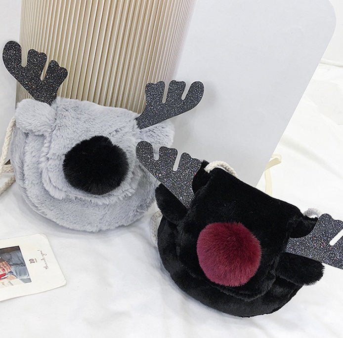 Christmas Little Deer Antlers Crossbody Bag