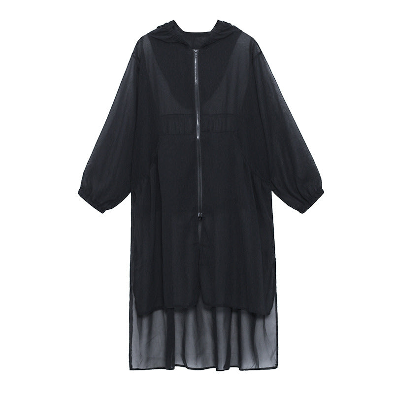 Lightweight Irregular Hooded Loose Casual Shirt