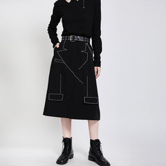 Women Irregular Embroidery Skirt