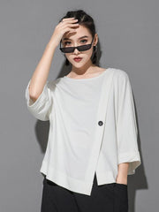 Roomy Batwing Split-Joint T-Shirts