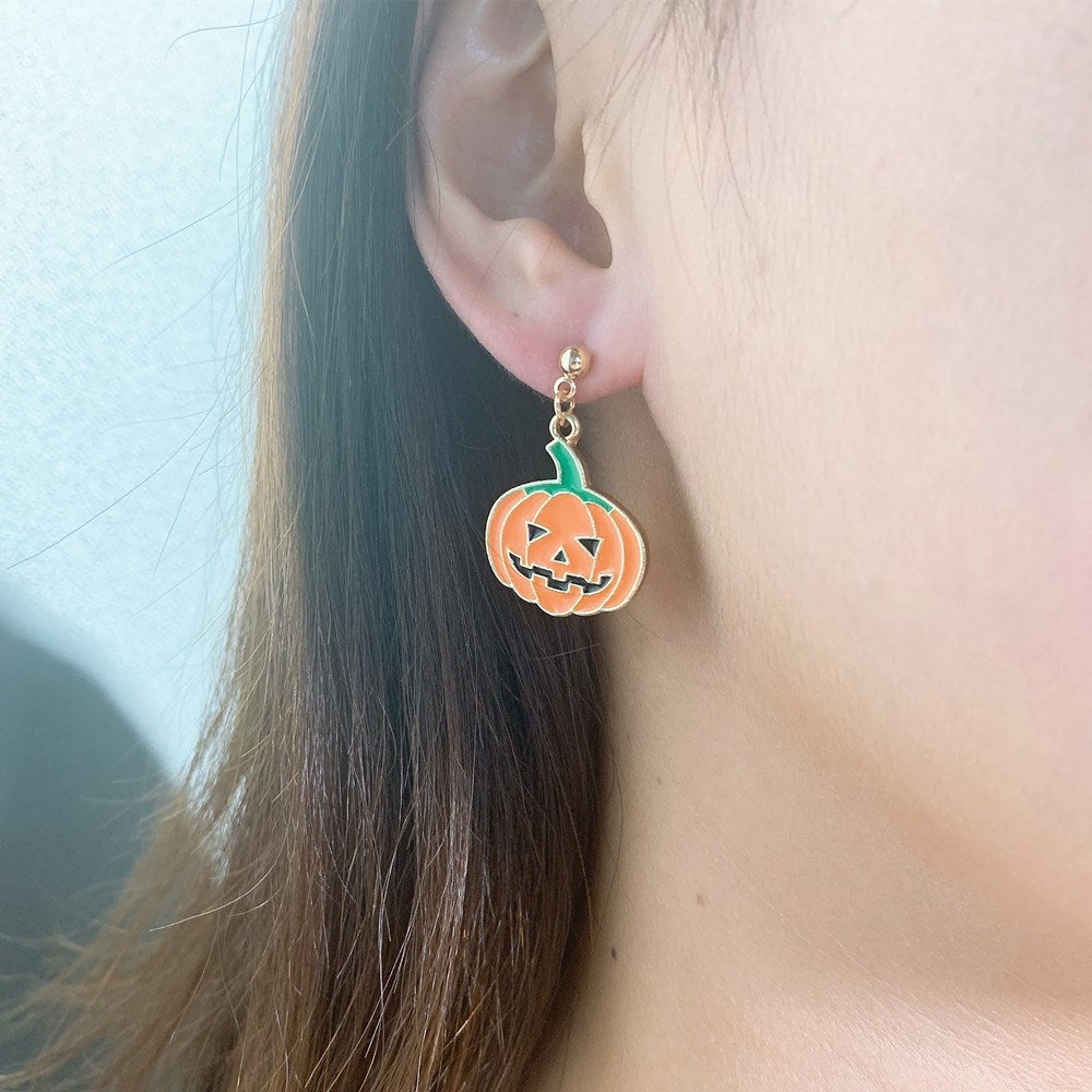 Pumpkin Ghost Necklace And Earrings