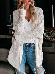 Casual Solid Color Sweater Outerwear