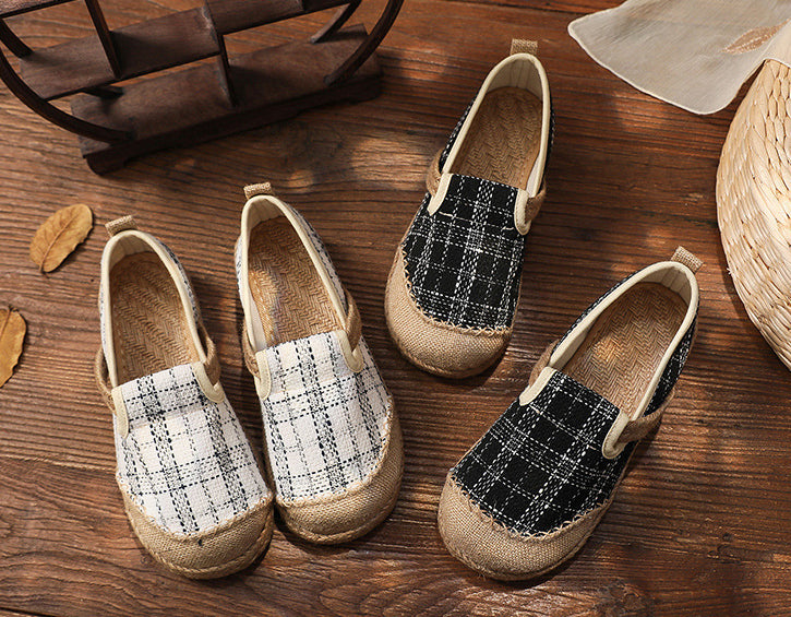 Plaid Retro Ethnic Big Toe Shoes