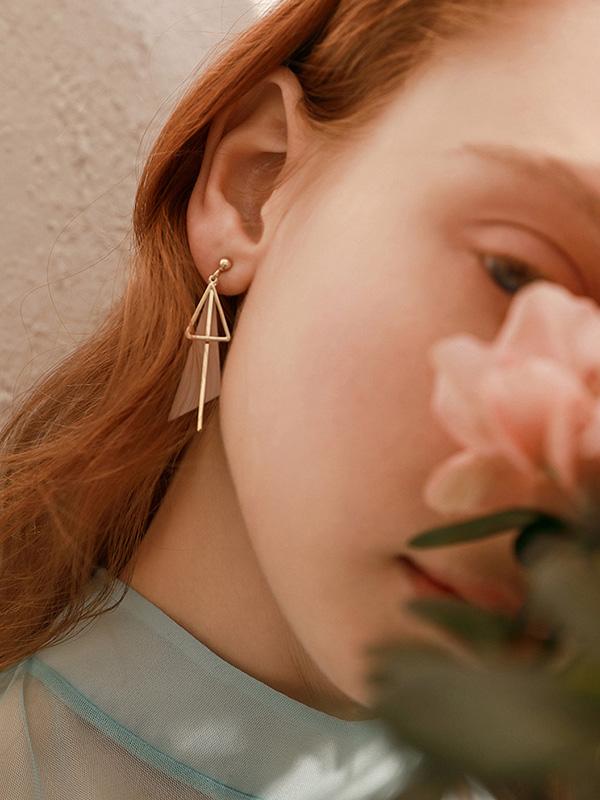 Normcore Geometry Triangle Earrings