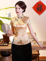 Vintage Plum Blossom Cheongsams Tops