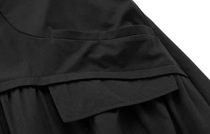 Solid Long Sleeves Loose Midi Dress