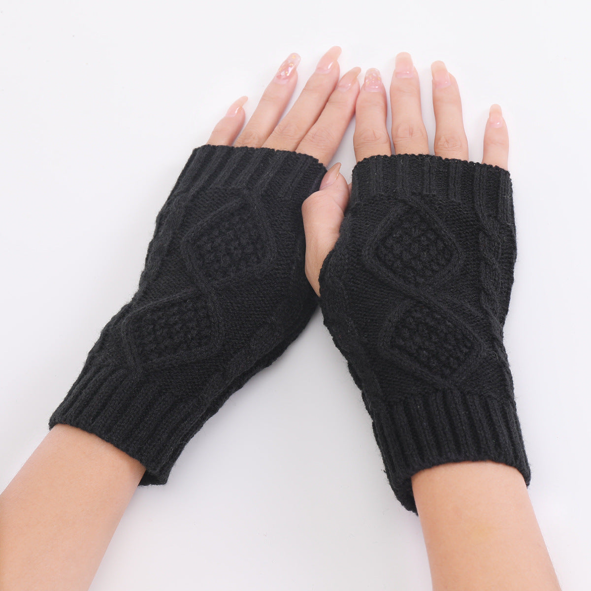 Retro Plaid Half Fingerless Gloves